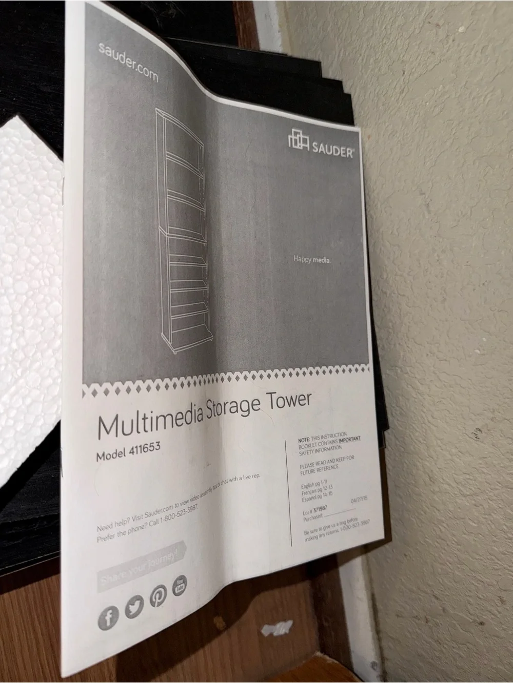 Multimedia Storage Tower - Black Organizer by